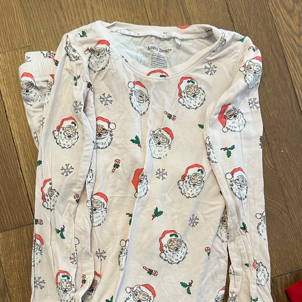 Kids Santa Print Pajamas